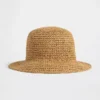 Cappello a secchiello in paglia per bambini