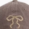 Cappello da baseball in denim con fiocco per bambini