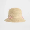 Cappello di paglia con fiocco per neonato & bebè