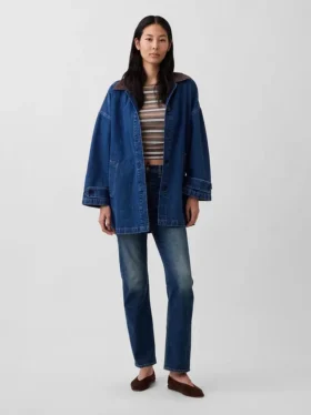 Cappotto da auto oversize in denim