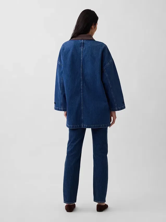 Cappotto da auto oversize in denim