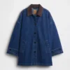 Cappotto da auto oversize in denim