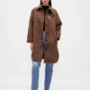 Cappotto da auto oversize in misto lana con motivo pied-de-poule