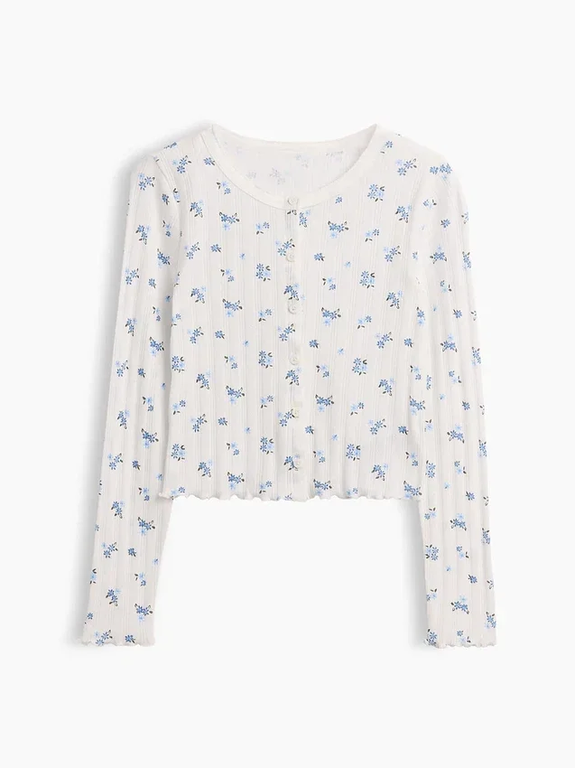 Cardigan a coste pointelle per bambini