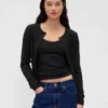 Cardigan a maglia pointelle