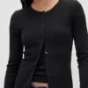 Cardigan a maglia pointelle