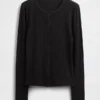 Cardigan a maglia pointelle
