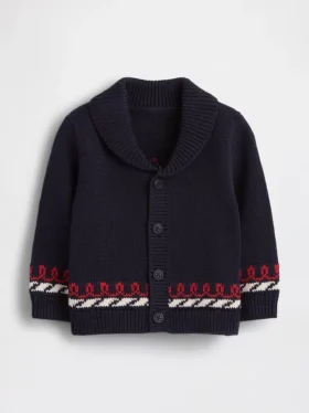Cardigan a scialle in stile nautico per neonati