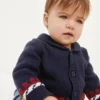 Cardigan a scialle in stile nautico per neonati