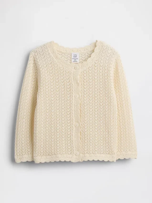 Cardigan all’uncinetto per neonati