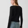 Cardigan con chiusura frontale annodata in misto lino