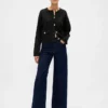 Cardigan con tasche in misto cotone