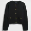Cardigan con tasche in misto cotone