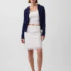 Cardigan con zip in maglia a trecce 100% cotone