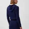Cardigan con zip in maglia a trecce 100% cotone