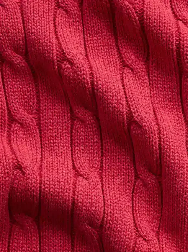 Cardigan con zip in maglia a trecce 100% cotone