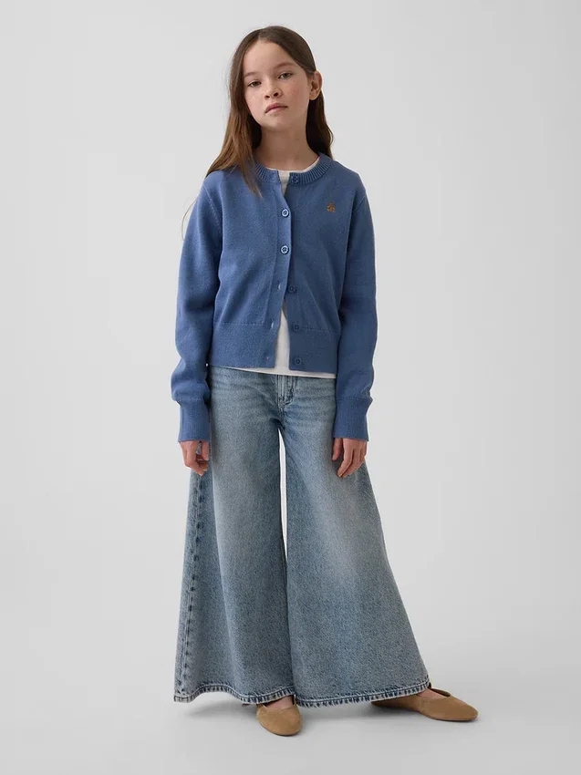 Cardigan corto dal taglio morbido per bambini