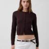 Cardigan corto dalla vestibilità comoda in 100% cotone