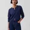 Cardigan corto dalla vestibilità comoda in 100% cotone