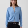 Cardigan corto dalla vestibilità comoda in 100% cotone