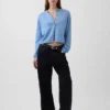 Cardigan corto dalla vestibilità comoda in 100% cotone