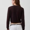 Cardigan corto dalla vestibilità comoda in 100% cotone