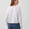 Cardigan corto dalla vestibilità comoda in 100% cotone