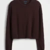 Cardigan corto dalla vestibilità comoda in 100% cotone