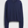 Cardigan corto dalla vestibilità comoda in 100% cotone