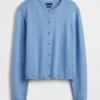 Cardigan corto dalla vestibilità comoda in 100% cotone