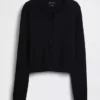 Cardigan corto dalla vestibilità comoda in 100% cotone