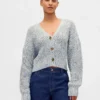 Cardigan corto in misto cotone