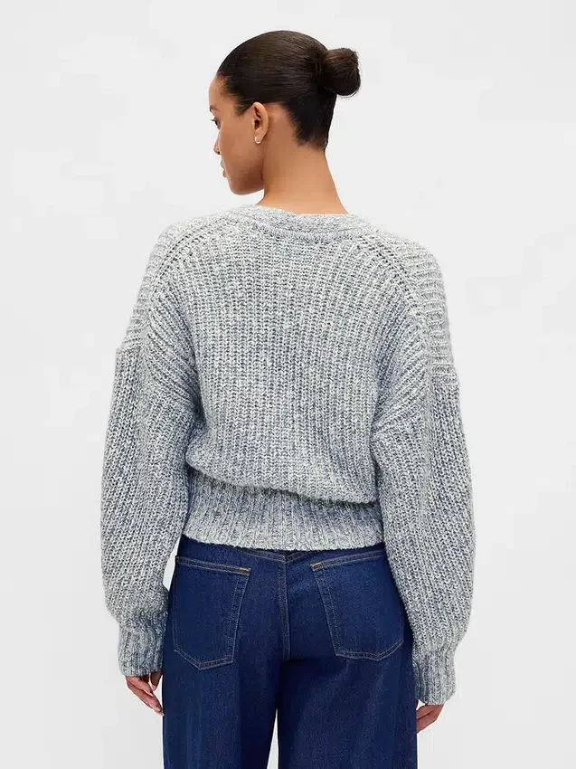 Cardigan corto in misto cotone