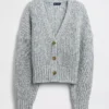 Cardigan corto in misto cotone