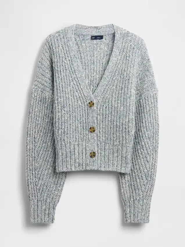 Cardigan corto in misto cotone