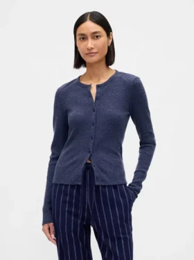 Cardigan da pigiama a trama a nido d'ape