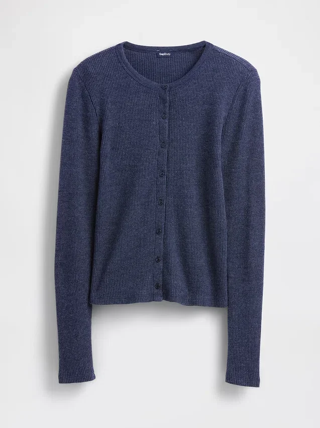 Cardigan da pigiama a trama a nido d'ape