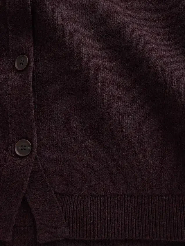 Cardigan dal taglio morbido con scollo a V in misto cotone