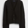 Cardigan dal taglio morbido con scollo a V in misto cotone