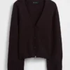 Cardigan dal taglio morbido con scollo a V in misto cotone