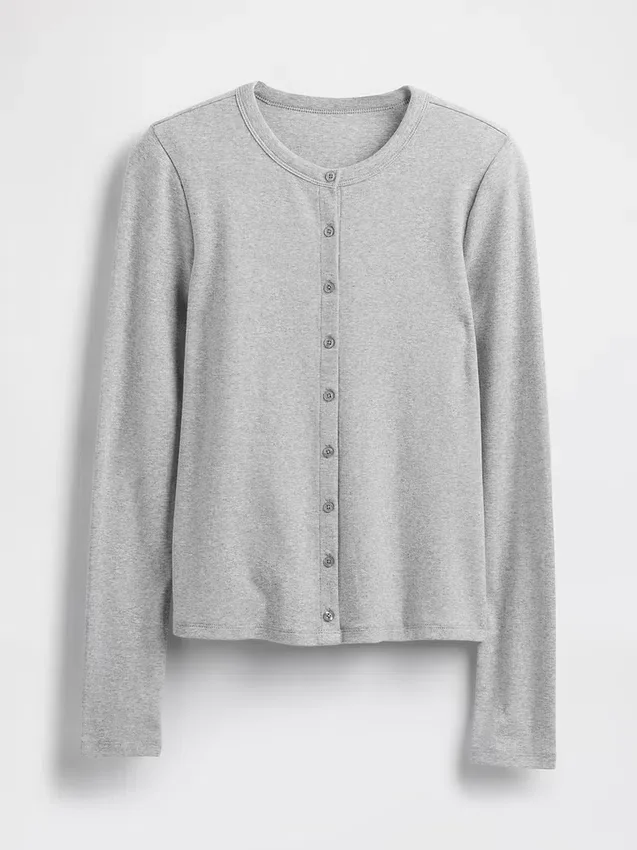 Cardigan moderno a girocollo