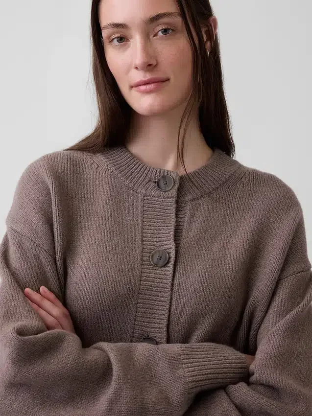 Cardigan oversize a maglia grossa CashSoft