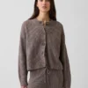 Cardigan oversize CashSoft a maglia shaker