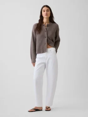 Cardigan oversize CashSoft a maglia shaker