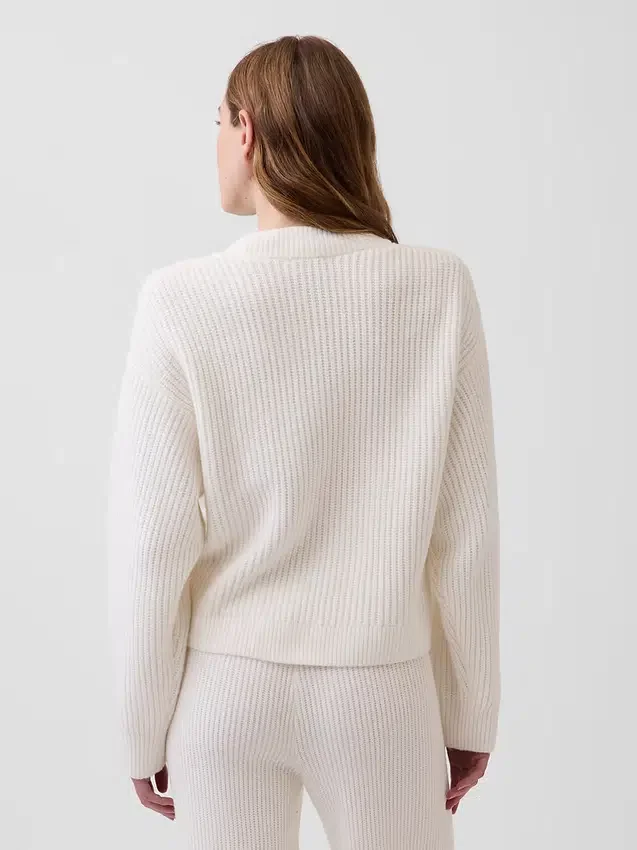 Cardigan oversize CashSoft a maglia shaker