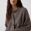 Cardigan oversize CashSoft a maglia shaker