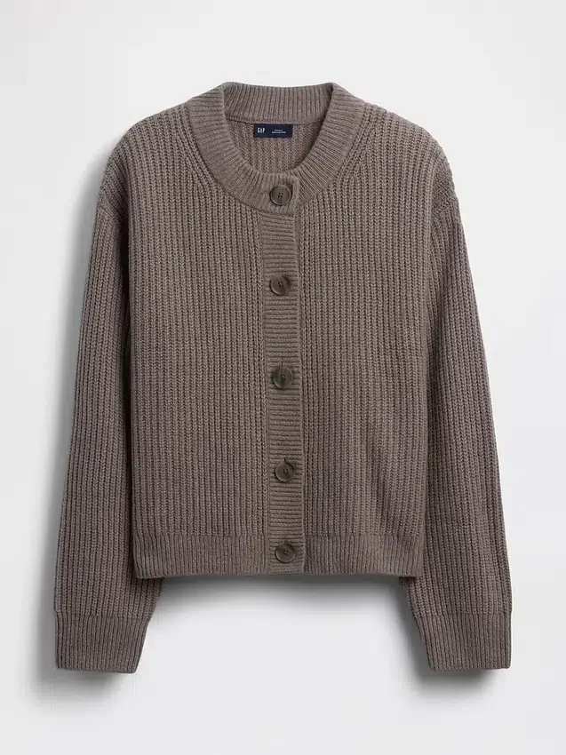 Cardigan oversize CashSoft a maglia shaker