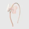 Cerchietto con fiocco glitterato e ciondolo a forma di cuore Sweet Wink