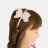 Cerchietto con fiocco glitterato e ciondolo a forma di cuore Sweet Wink