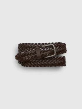 Cintura in pelle intrecciata